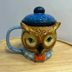 Rachel Kozlowski Artist Designer Owl Mug With Lid Top West Elm Dapper Animal
